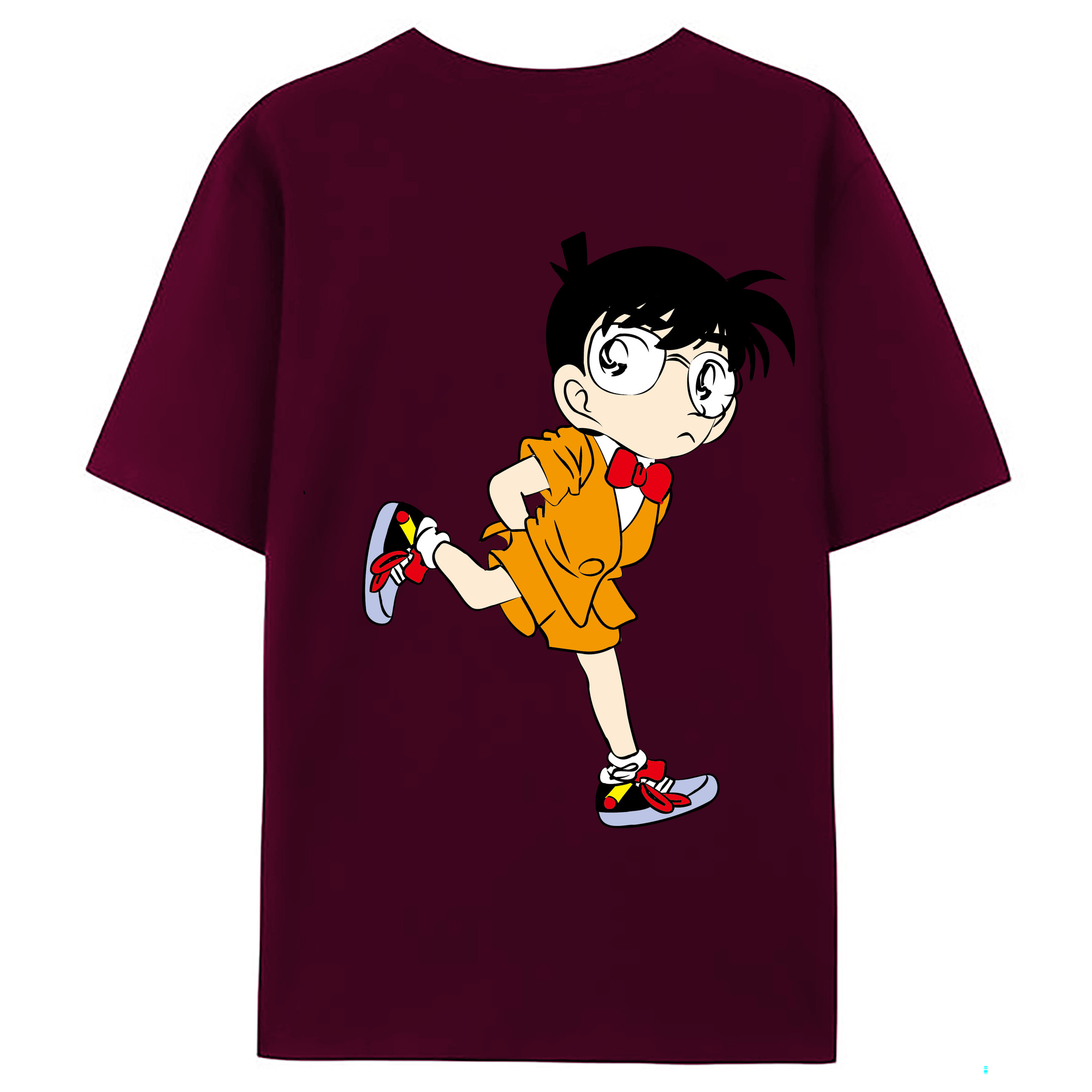 （画像用） 名探偵コナン 江戸川 コナン Detective Conan Conan Edogawa レディース半袖Tシャツ(バックプリント)